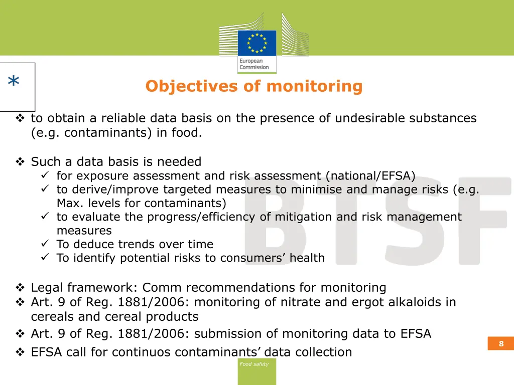 objectives of monitoring