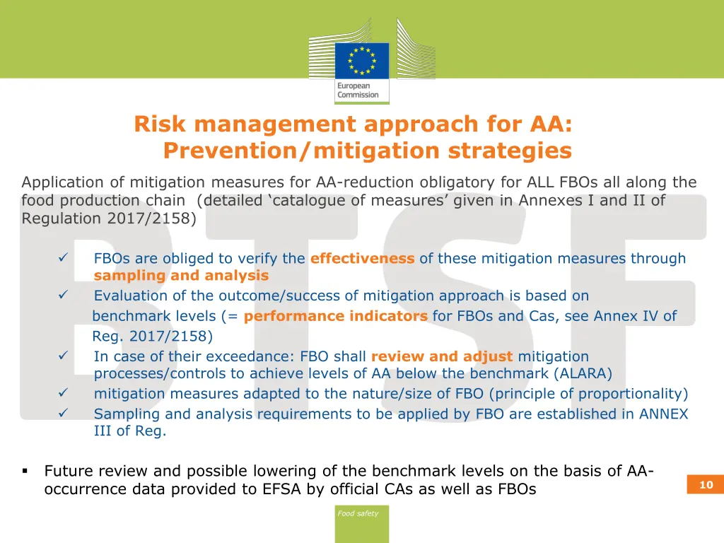 risk management approach for aa prevention