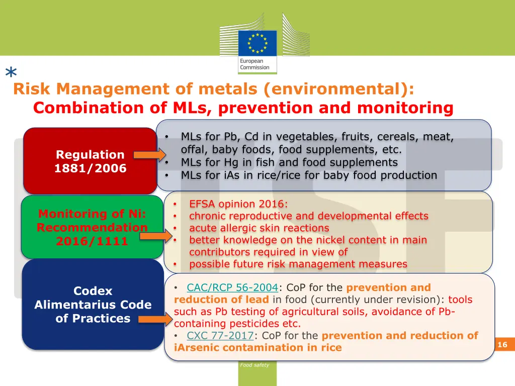 risk management of metals environmental