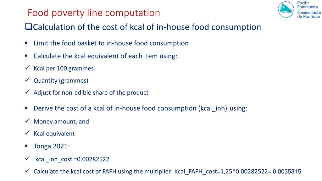 food poverty line computation calculation