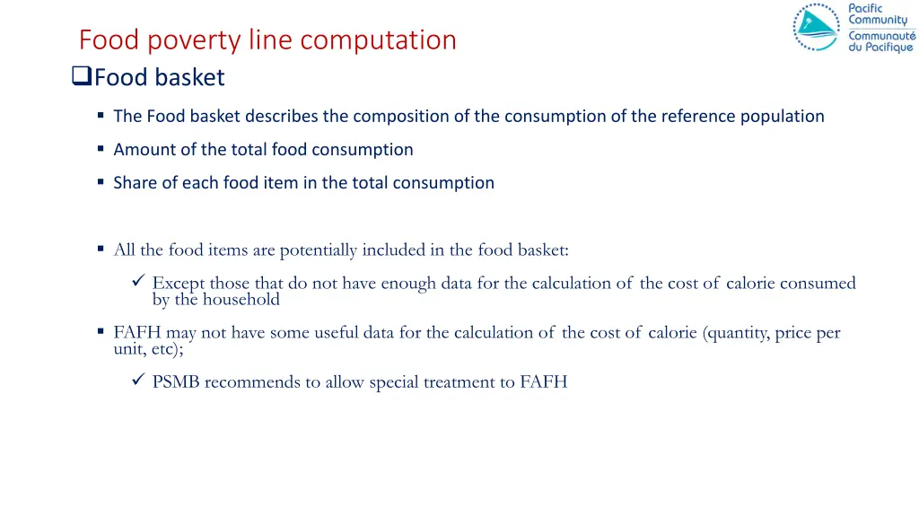 food poverty line computation food basket