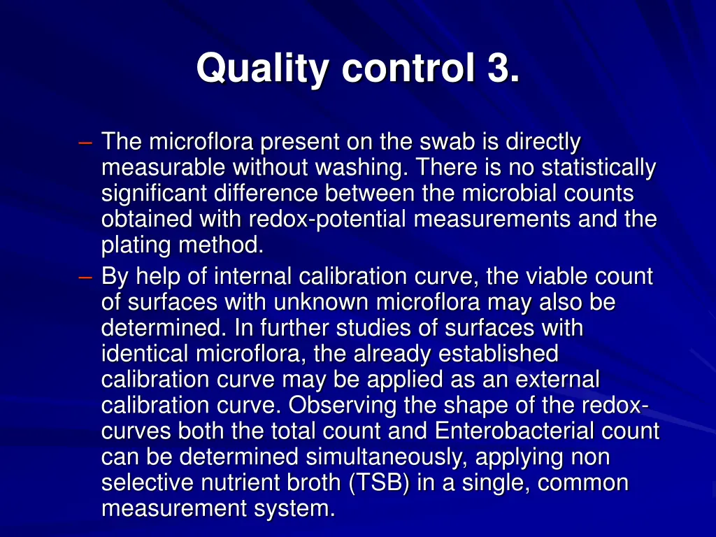 quality control 3 1
