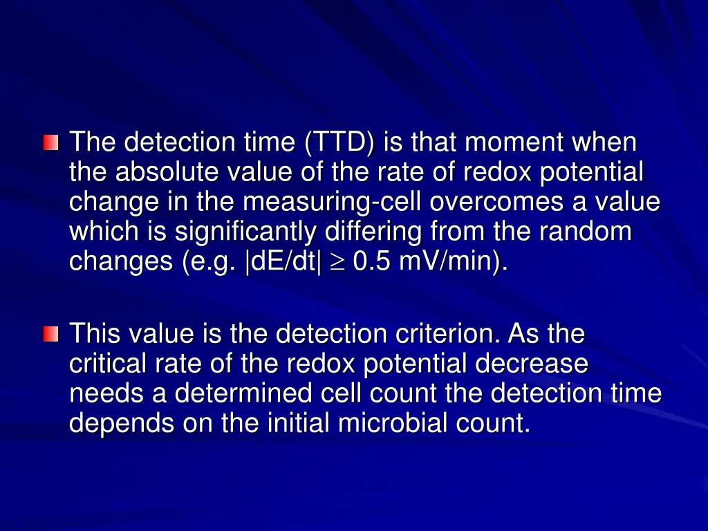 the detection time ttd is that moment when