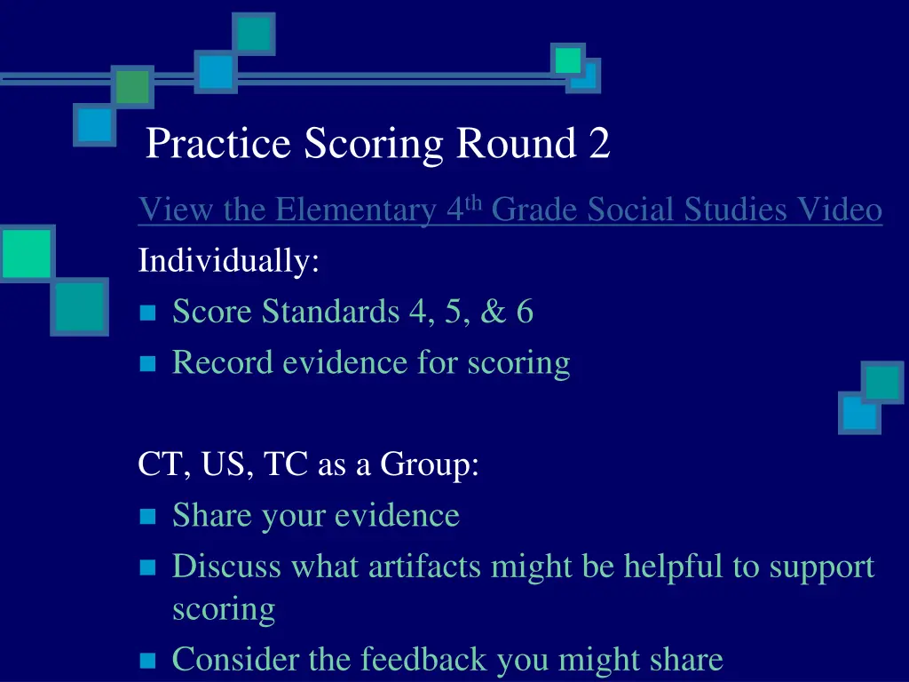 practice scoring round 2