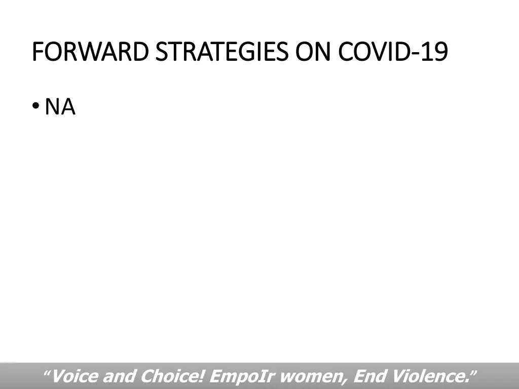 forward strategies on covid forward strategies