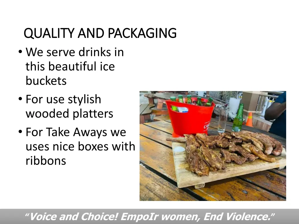 quality and packaging quality and packaging