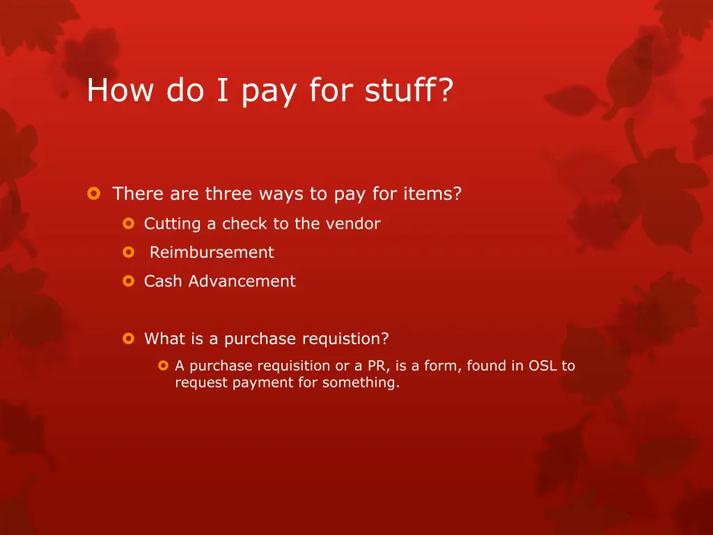 how do i pay for stuff