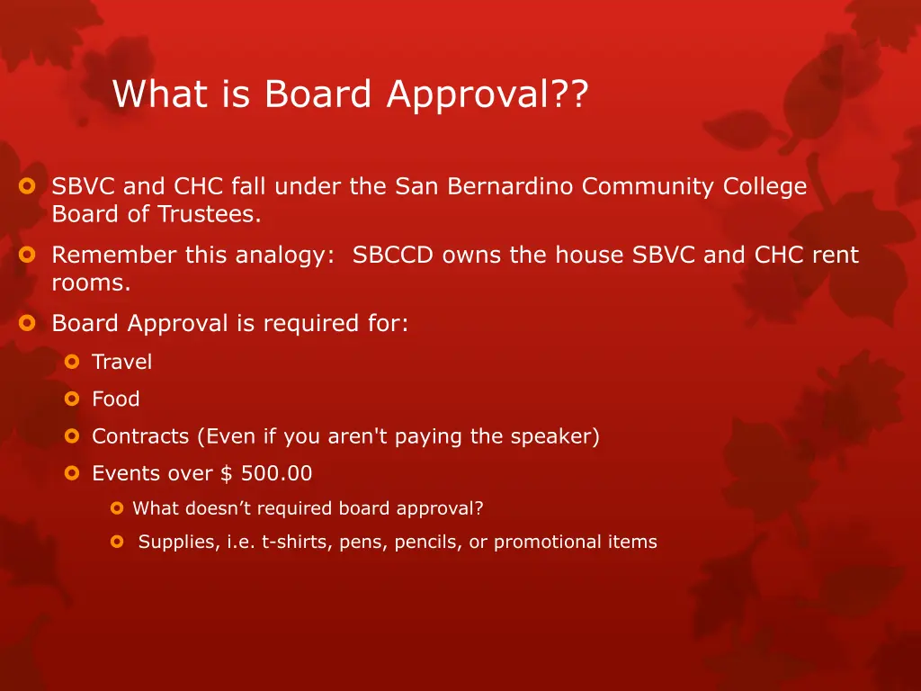 what is board approval