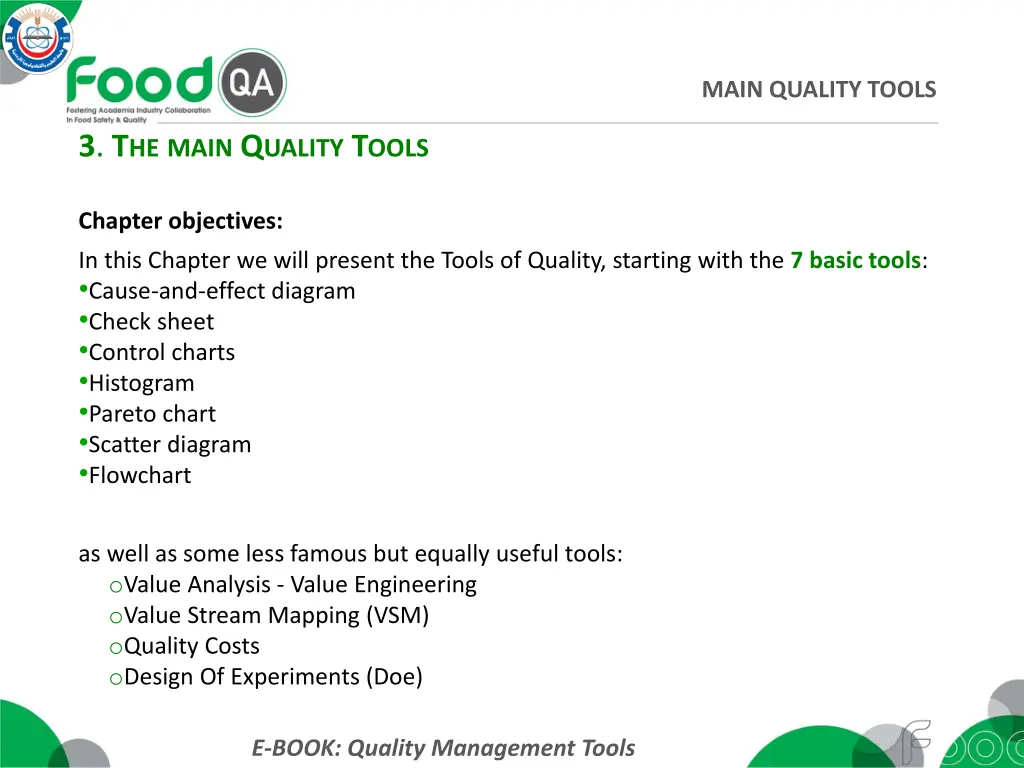 main quality tools