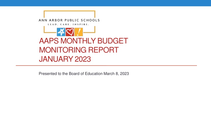 aaps monthly budget monitoring report january 2023