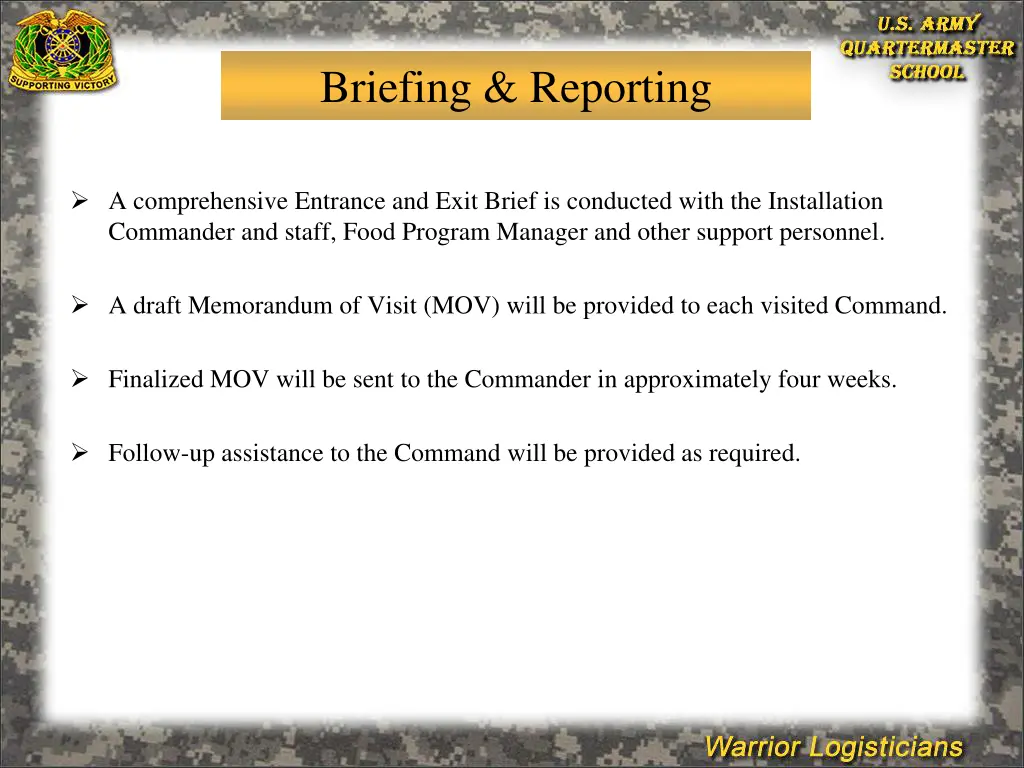 briefing reporting