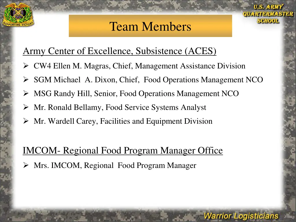 team members