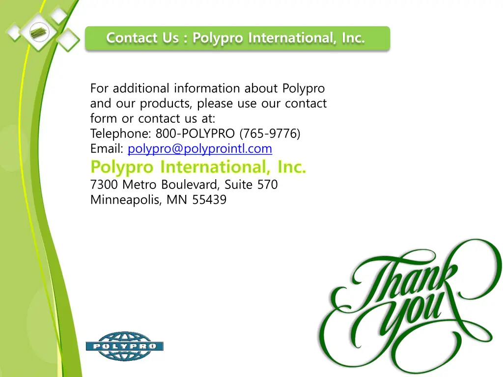 contact us polypro international inc