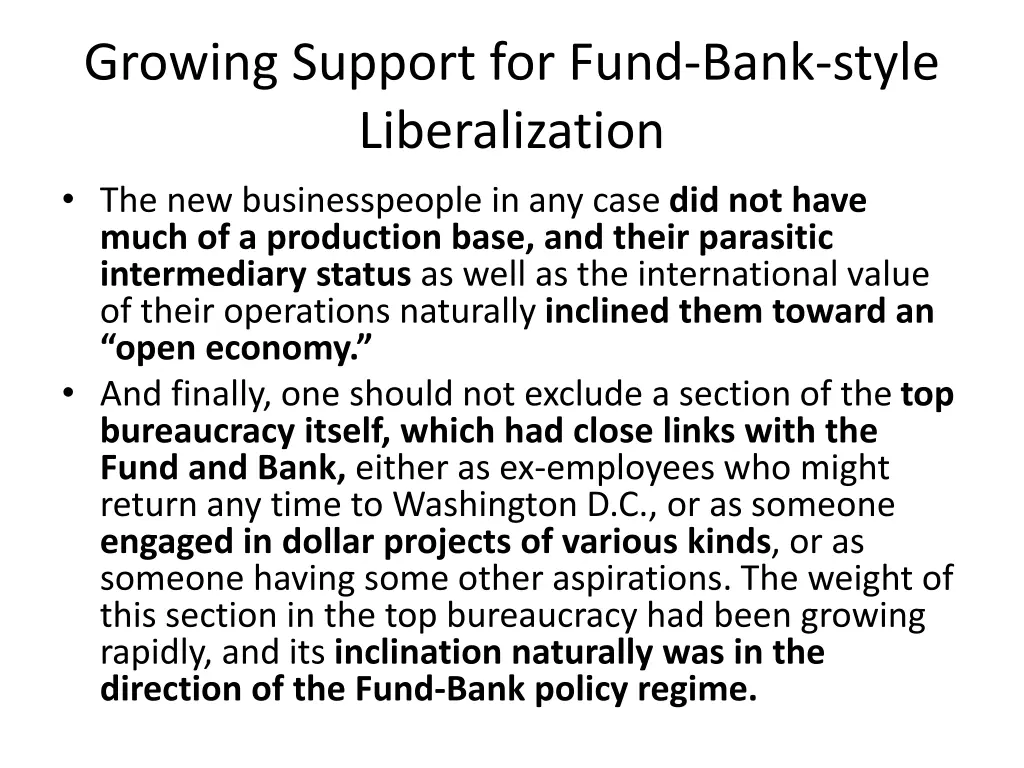 growing support for fund bank style
