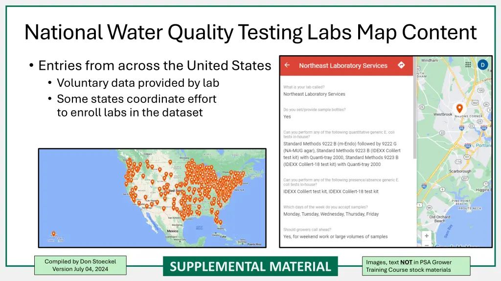 national water quality testing labs map content