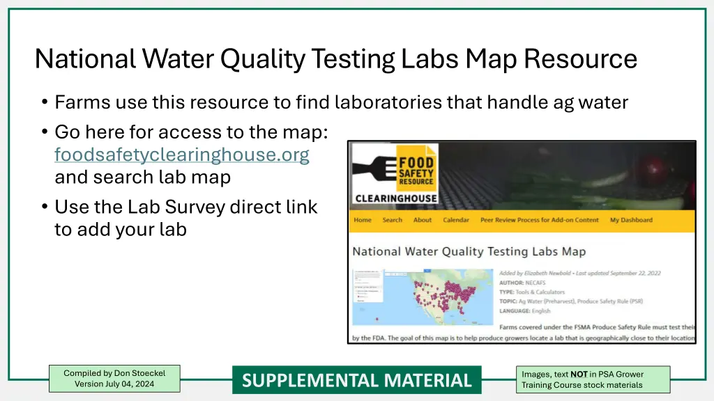 national water quality testing labs map resource