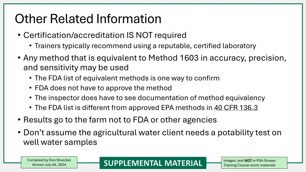 other related information certification