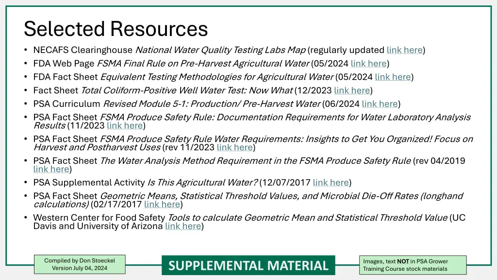 selected resources necafs clearinghouse national