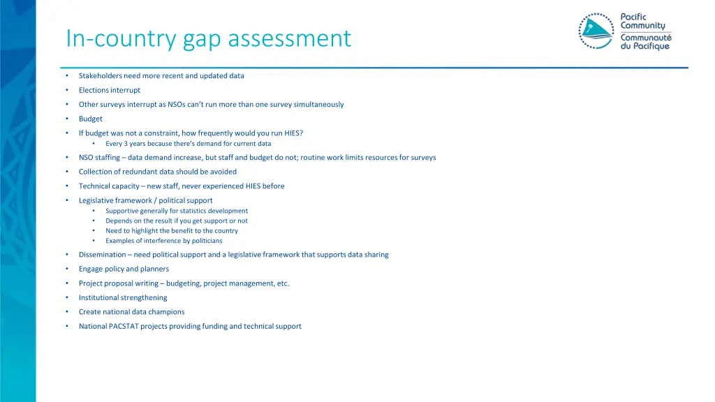 in country gap assessment