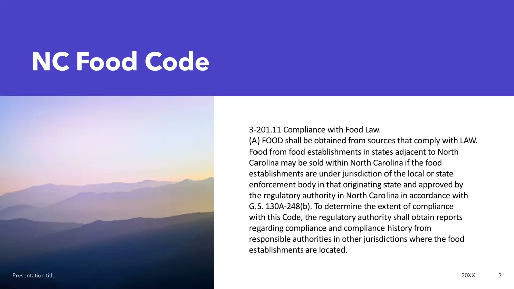 nc food code
