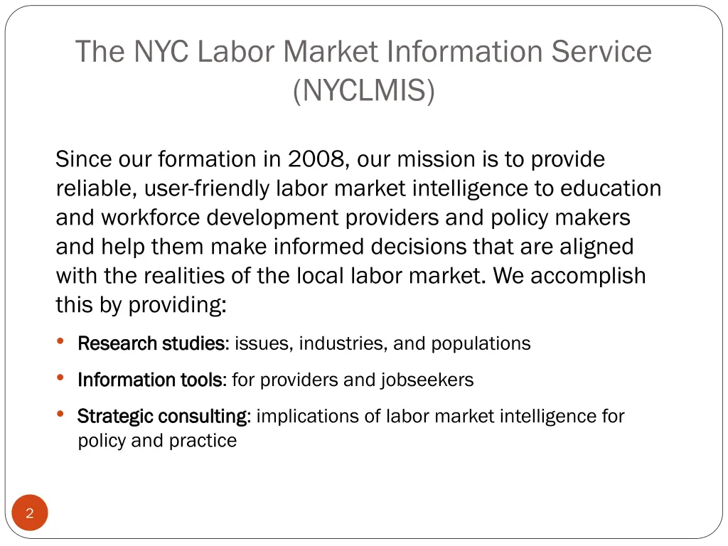 the nyc labor market information service nyclmis