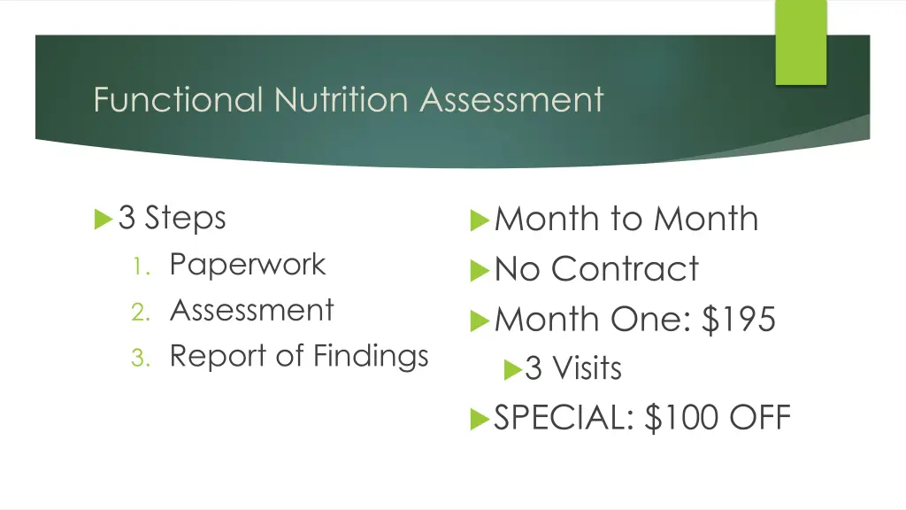 functional nutrition assessment