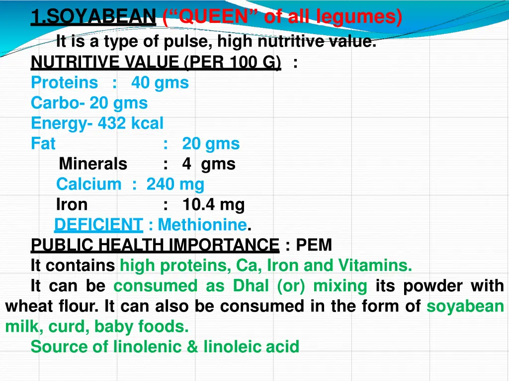 1 soyabean queen of all legumes it is a type