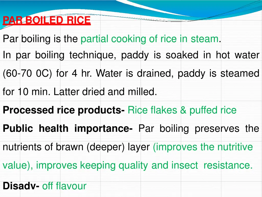 par boiled rice
