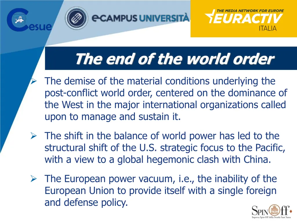 the end of the world order