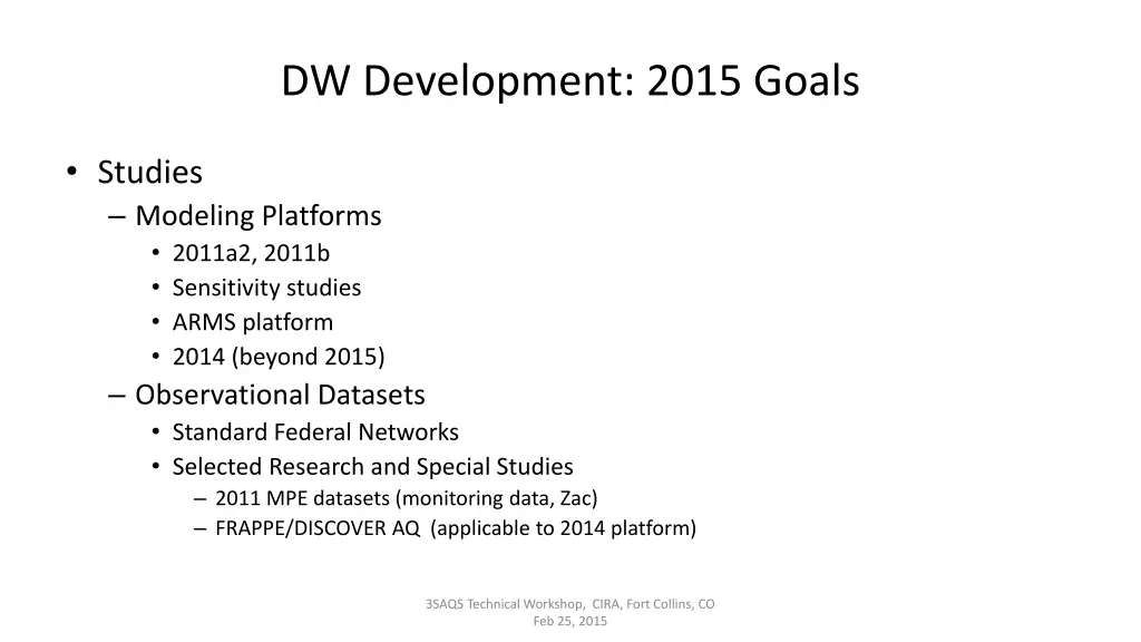 dw development 2015 goals 1