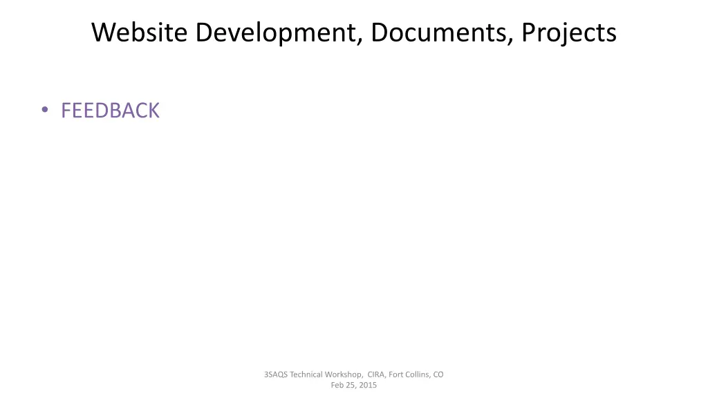 website development documents projects