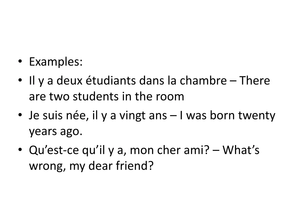 examples il y a deux tudiants dans la chambre