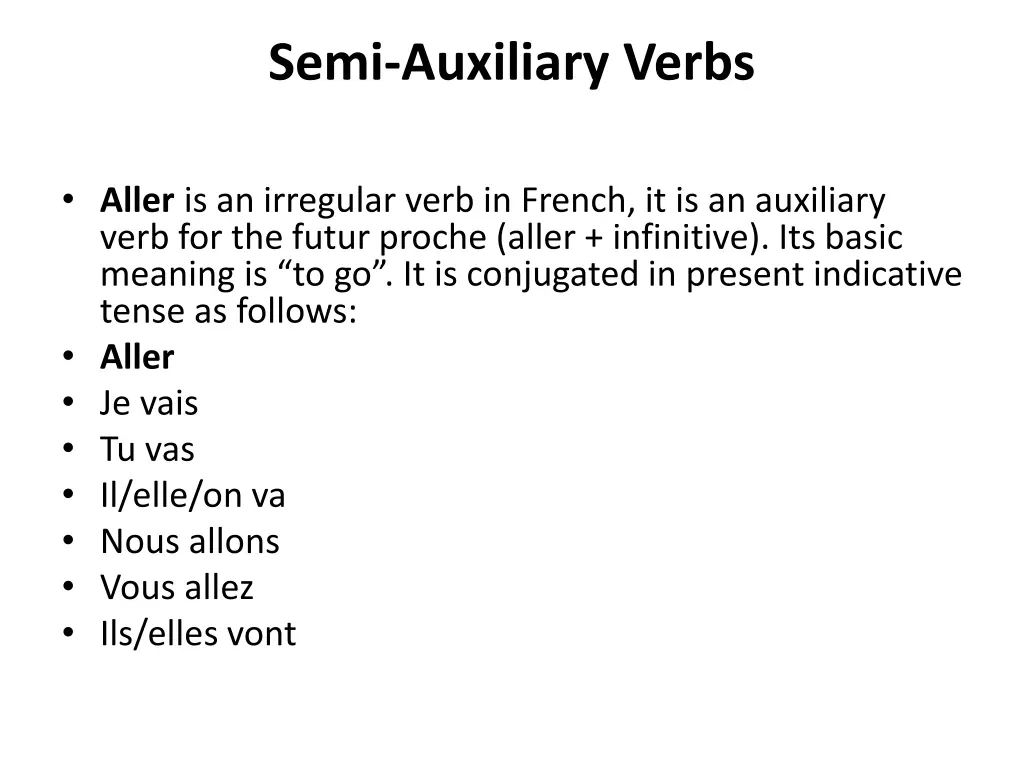 semi auxiliary verbs