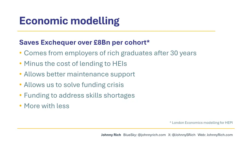 economic modelling