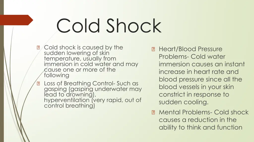 cold shock