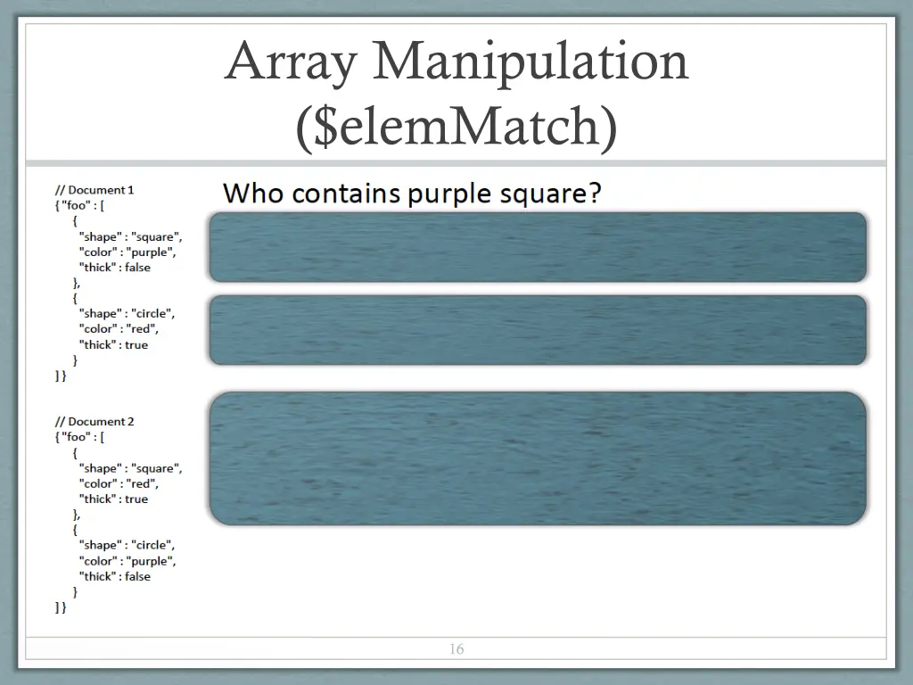 array manipulation elemmatch