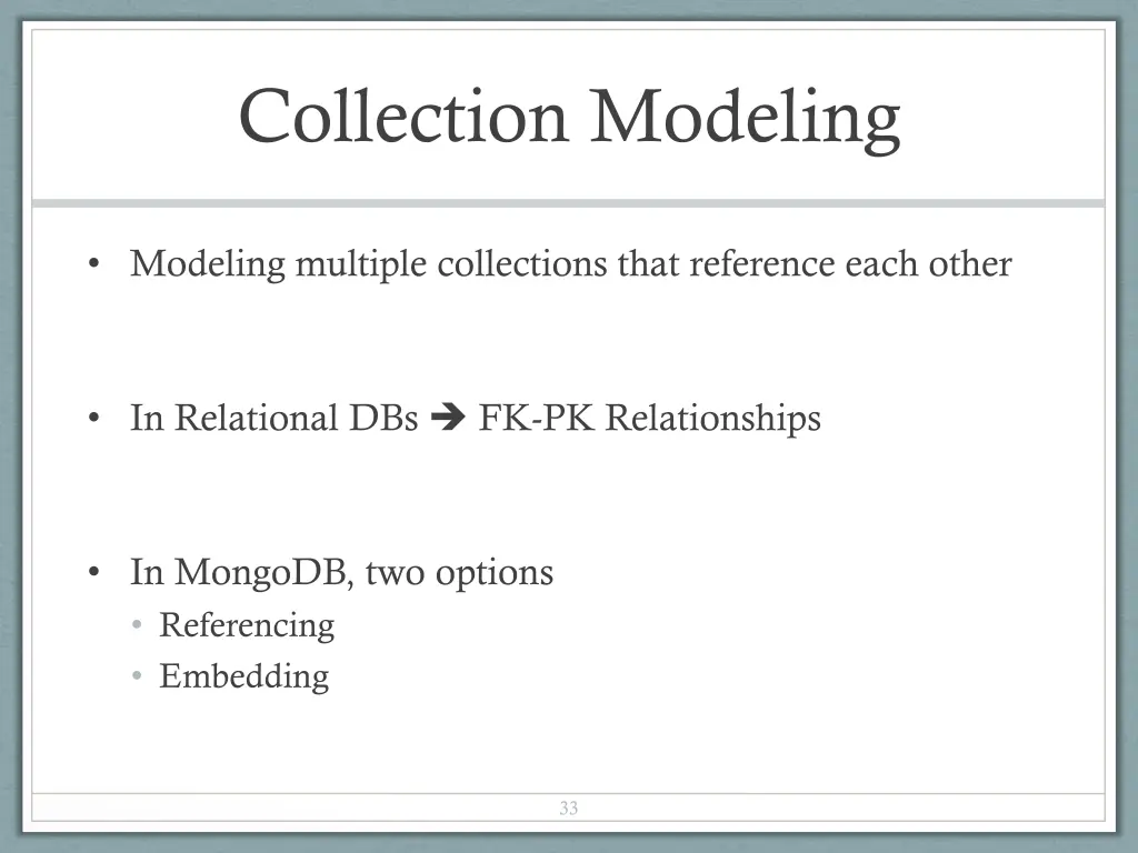 collection modeling 1