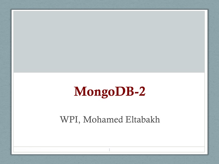 mongodb 2