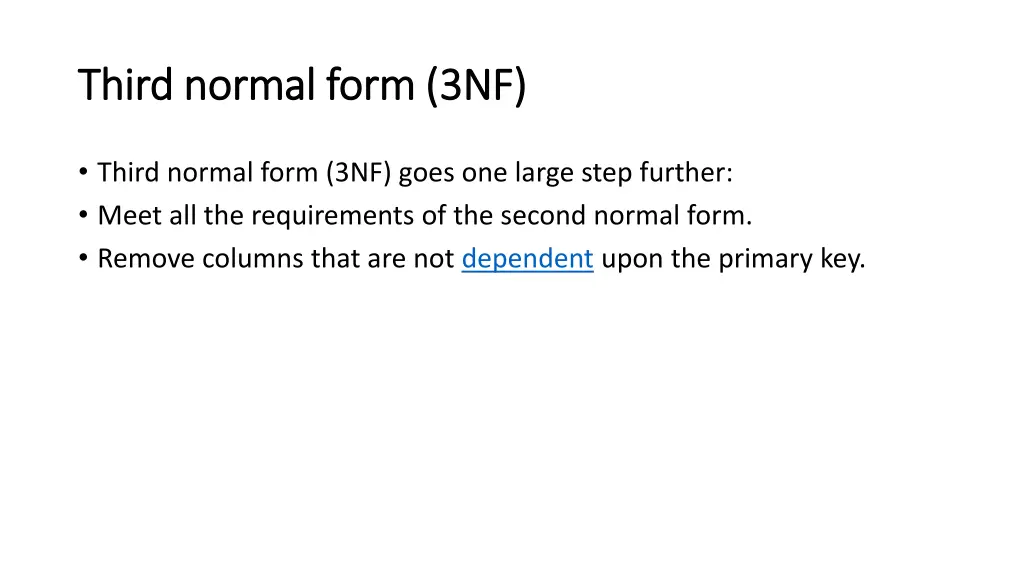 third normal form 3nf third normal form 3nf