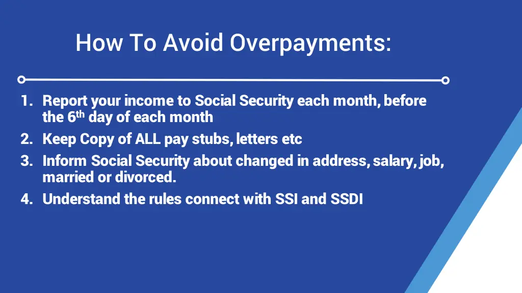 how to avoid overpayments