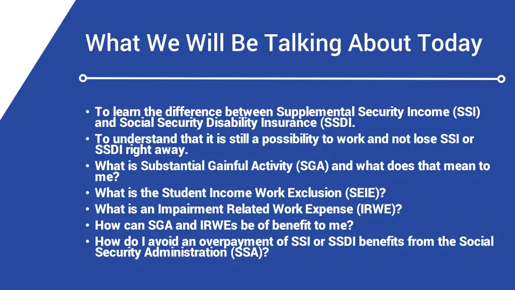 what we will be talking about today