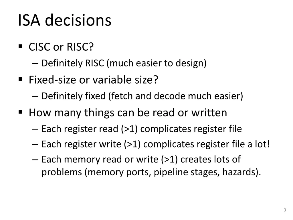 isa decisions