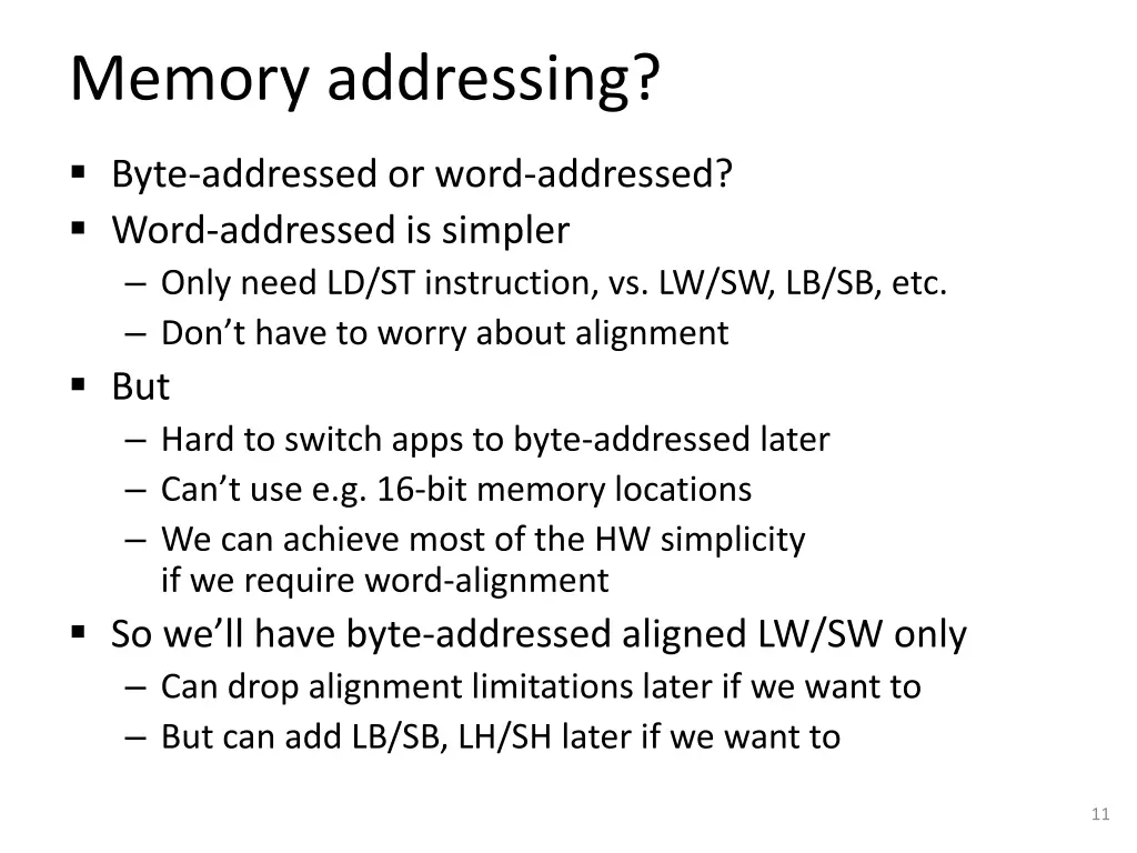 memory addressing
