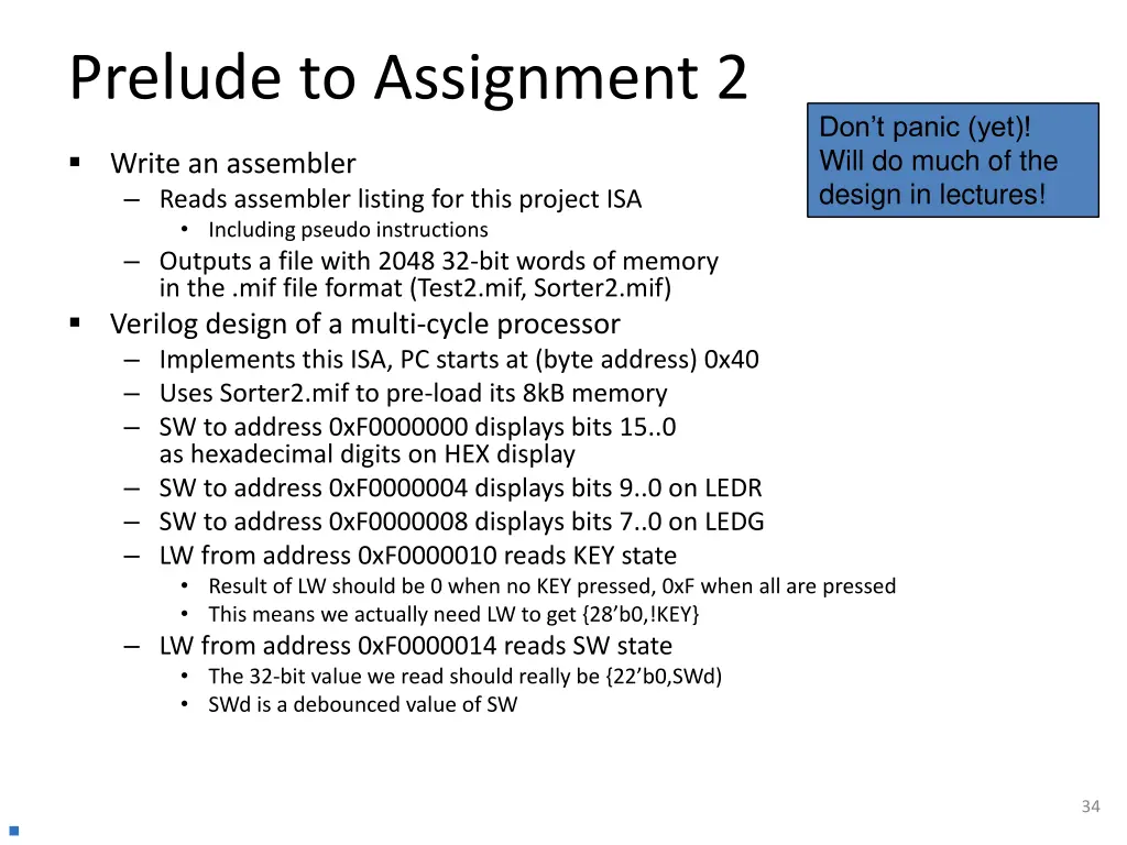 prelude to assignment 2