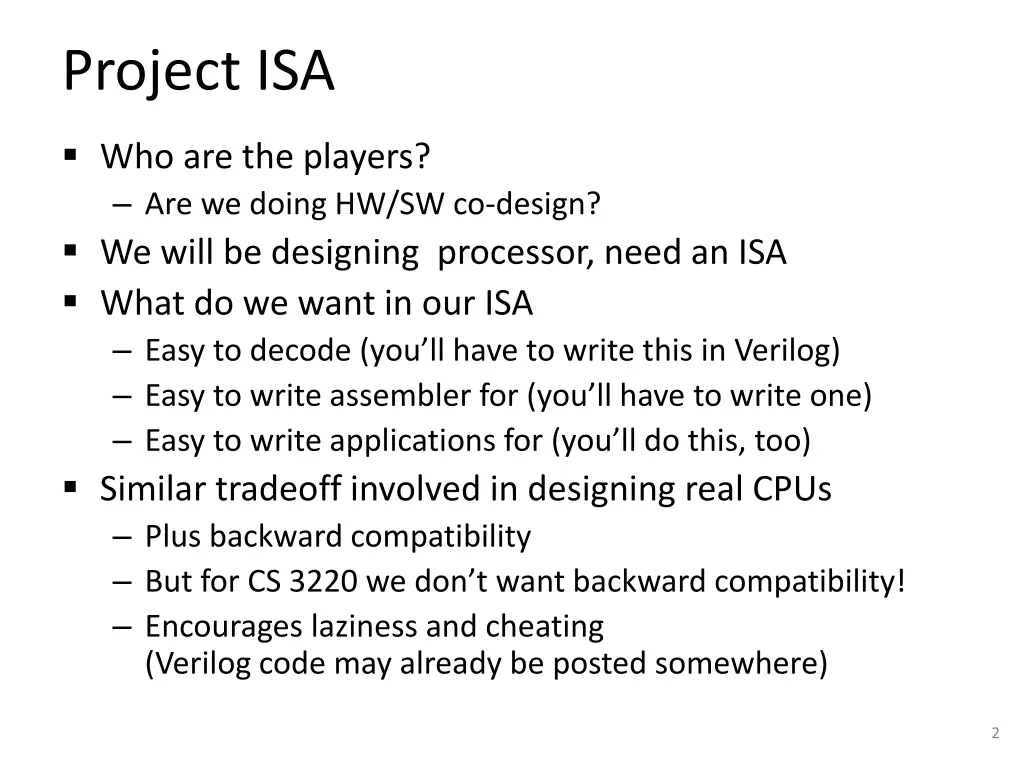 project isa