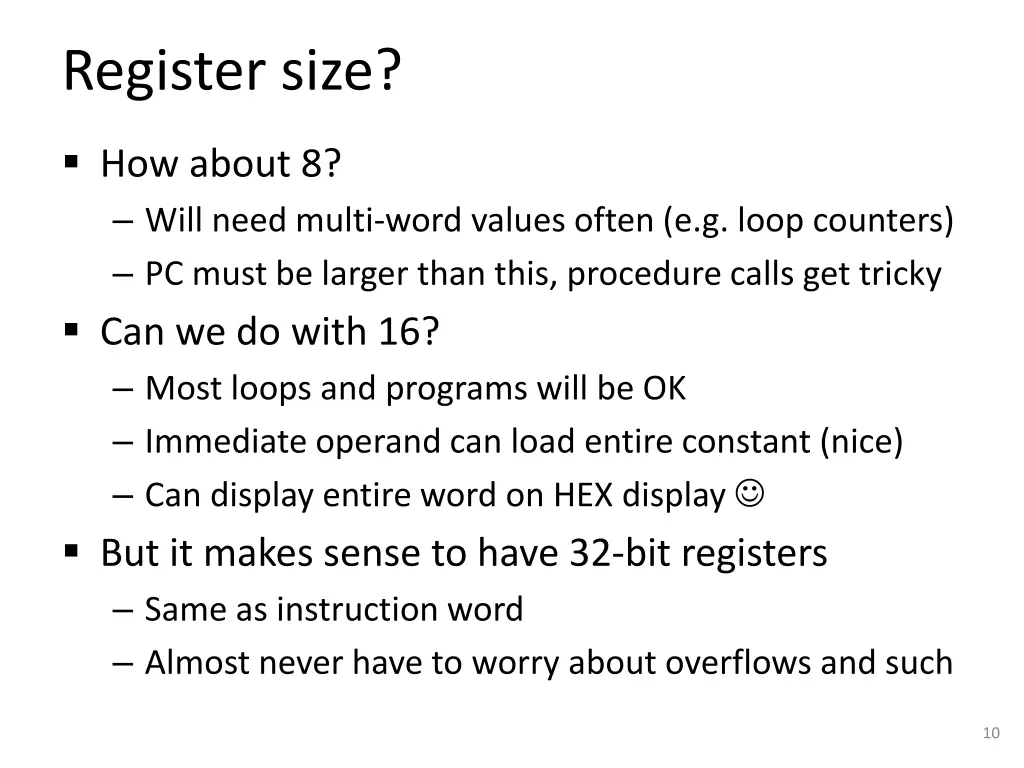 register size