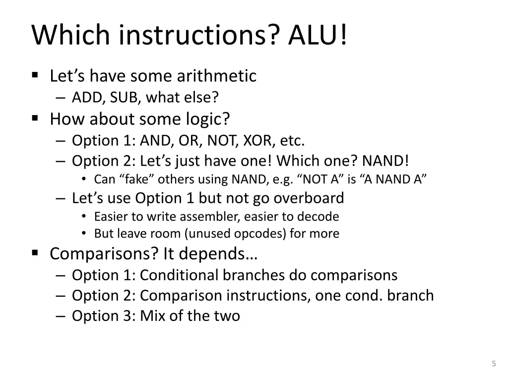 which instructions alu