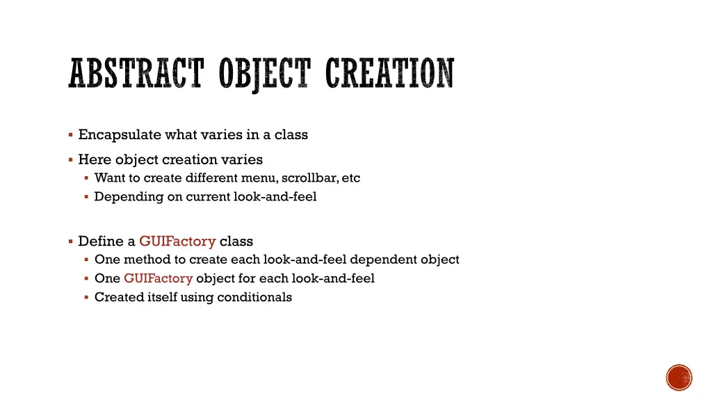 abstract object creation