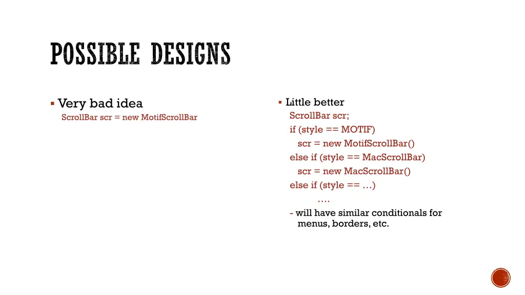 possible designs