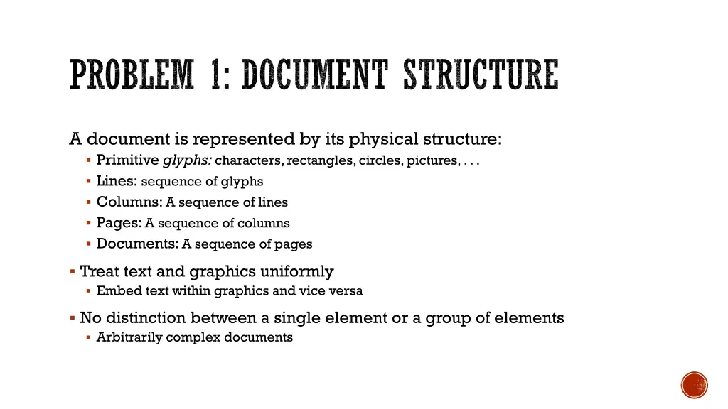 problem 1 document structure